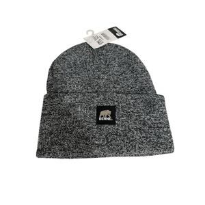 Berne Workwear Knit Beanie Gray Black Marled Acrylic Hat OSFA H150BW NWT